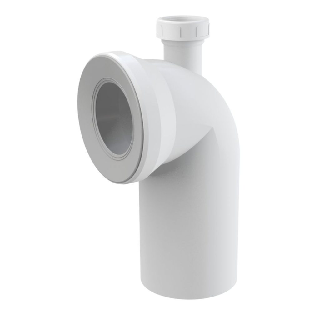 Cot WC scurt la 90GR 225MM cu racord la MS - Alca