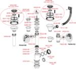 Sifon chiuveta bucatarie cu ventil sita D70 cu racord la MS - Alca