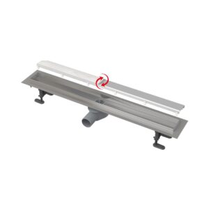 Rigolă duș FITGO 750 mm cu grilă dublă crom mat.plăci C - Alca