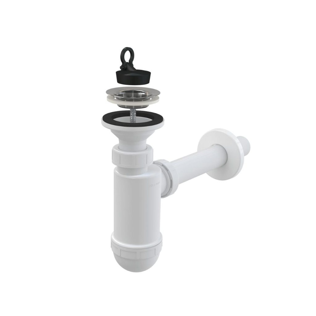 Sifon lavoar tip butelie 1.14 D 32 cu ventil metalic cu dop