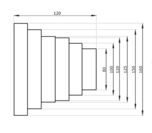 Reductie din plastic RP80-100-110-120-125-150