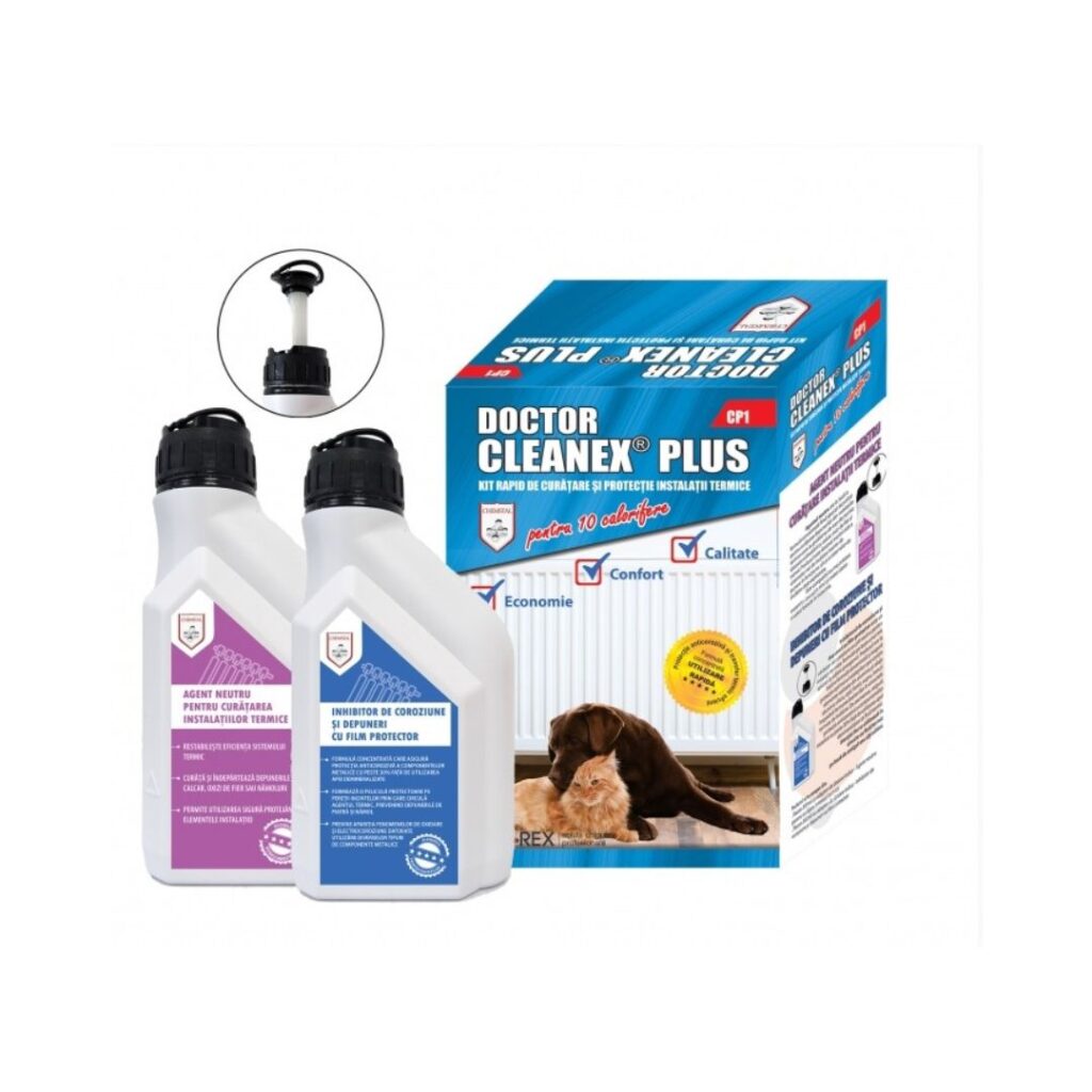 Kit rapid de curățare și protecție instalații termice - Doctor Cleanex Plus