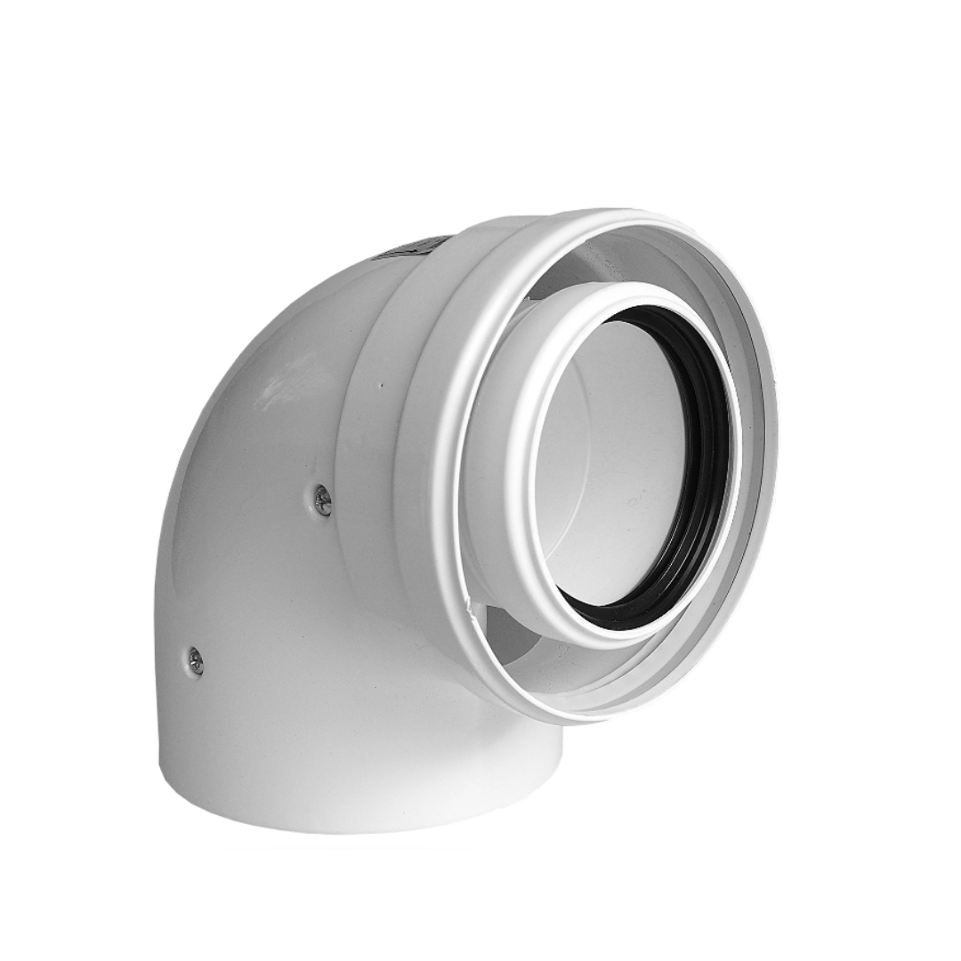 Cot coaxial evacuare gaze arse condensatie D=60/100 90 grade pentru centrala